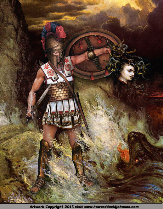 Percious hero myth legend greek gorgan mydusa